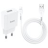 Nabíjecí AC adaptér pro iPhone a iPad - Hoco, N9 Especial White + Lightning kabel