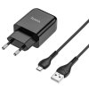 hoco n2 vigour single port wall charger eu set wit