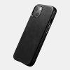 Kožený kryt na iPhone 13 mini - iCarer, Oil Wax with MagSafe Black