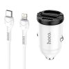 Auto-nabíječka pro iPhone a iPad - Hoco, NZ2 Link PD30W/QC3.0 White + kabel Lightning