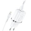 Nabíjecí AC adaptér pro iPhone a iPad - Hoco, N4 Aspiring White + Lightning kabel