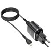 Nabíjecí AC adaptér pro iPhone a iPad - Hoco, N4 Aspiring Black + Lightning kabel