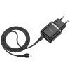 Nabíjecí AC adaptér pro iPhone a iPad - Hoco, N4 Aspiring Black + Lightning kabel
