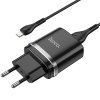 Nabíjecí AC adaptér pro iPhone a iPad - Hoco, N1 Ardent Black + Lightning kabel