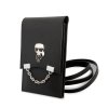 Univerzální pouzdro / taška s kapsou na mobil - Karl Lagerfeld, Saffiano Ikonik Wallet Black
