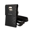 Univerzální pouzdro / taška s kapsou na mobil - Karl Lagerfeld, Monogram Ikonik Wallet Black