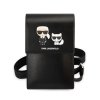 Univerzální pouzdro / taška s kapsou na mobil - Karl Lagerfeld, Saffiano Karl and Choupette Wallet Black