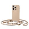 Kryt se šňůrkou pro iPhone 13 Pro - Tech-Protect, Icon Chain Beige
