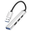 hoco hb26 4in1 hub usb to usb3 3xusb2 silver