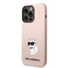 Ochranný kryt pro iPhone 14 Pro MAX - Karl Lagerfeld, Liquid Silicone Choupette NFT Pink
