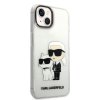 Ochranný kryt pro iPhone 14 PLUS - Karl Lagerfeld, IML Glitter Karl and Choupette NFT Transparent