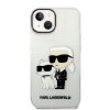 Ochranný kryt pro iPhone 14 PLUS - Karl Lagerfeld, IML Glitter Karl and Choupette NFT Transparent