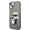 Ochranný kryt pro iPhone 14 PLUS - Karl Lagerfeld, IML Glitter Karl and Choupette NFT Black