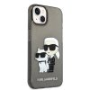 Ochranný kryt pro iPhone 14 PLUS - Karl Lagerfeld, IML Glitter Karl and Choupette NFT Black