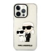 Ochranný kryt pro iPhone 13 Pro - Karl Lagerfeld, IML Glitter Karl and Choupette Transparent