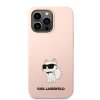 Ochranný kryt pro iPhone 13 Pro MAX - Karl Lagerfeld, Liquid Silicone Choupette NFT Pink