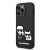Ochranný kryt pro iPhone 14 Pro - Karl Lagerfeld, Liquid Silicone Karl and Choupette Black
