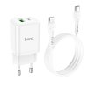Rychlá nabíječka do sítě pro iPhone a iPad - Hoco, N28 Founder PD20W/QC3.0 White + Lightning kabel