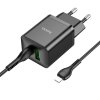 Rychlá nabíječka do sítě pro iPhone a iPad - Hoco, N28 Founder PD20W/QC3.0 Black + Lightning kabel