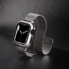 Řemínek s krytem pro Apple Watch 44mm / 45mm - Spigen, Metal Fit Pro Graphite