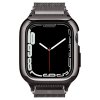 Řemínek s krytem pro Apple Watch 44mm / 45mm - Spigen, Metal Fit Pro Graphite