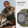 Řemínek s krytem pro Apple Watch 44mm / 45mm - Spigen, Rugged Armor Pro Khaki