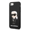 Ochranný kryt pro iPhone 7 / 8 / SE (2020/2022) - Karl Lagerfeld, Liquid Silicone Ikonik NFT Black
