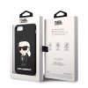 Ochranný kryt pro iPhone 7 / 8 / SE (2020/2022) - Karl Lagerfeld, Liquid Silicone Ikonik NFT Black