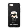 Ochranný kryt pro iPhone 7 / 8 / SE (2020/2022) - Karl Lagerfeld, Liquid Silicone Ikonik NFT Black