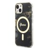 Ochranný kryt pro iPhone 13 - Guess, Marble IML MagSafe Black