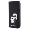 Ochranné pouzdro pro iPhone 13 - Karl Lagerfeld, Saffiano Karl and Choupette NFT Book Black