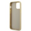 Ochranný kryt pro iPhone 12 / 12 Pro - Guess, Rhinestones Triangle Metal Logo Gold