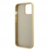 Ochranný kryt pro iPhone 12 Pro MAX - Guess, Rhinestones Triangle Metal Logo Gold