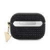 Pouzdro na sluchátka AirPods Pro 1/2 - Guess, Rhinestones Triangle Metal Logo Black