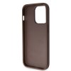 Ochranný kryt na iPhone 15 Pro - Guess, 4G Strass Triangle Metal Logo Brown