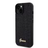 Ochranný kryt na iPhone 15 - Guess, Square Mirror Script Logo Black