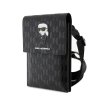 Univerzální pouzdro / taška s kapsou na mobil - Karl Lagerfeld, Saffiano Monogram Ikonik NFT Wallet Black