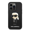 Ochranný kryt na iPhone 15 Pro MAX - Karl Lagerfeld, Liquid Silicone Ikonik NFT Black