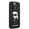Ochranný kryt na iPhone 15 Pro MAX - Karl Lagerfeld, Liquid Silicone Ikonik NFT Black