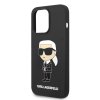 Ochranný kryt na iPhone 15 Pro MAX - Karl Lagerfeld, Liquid Silicone Ikonik NFT Black