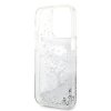 Ochranný kryt na iPhone 15 Pro MAX - Karl Lagerfeld, Liquid Glitter Karl Head Silver