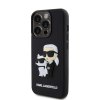 Ochranný kryt na iPhone 14 Pro - Karl Lagerfeld, 3D Rubber Karl and Choupette Black