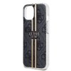 Ochranný kryt na iPhone 15 - Guess, IML 4G Gold Stripe Black