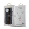 Ochranný kryt na iPhone 15 - Guess, IML 4G Gold Stripe Black