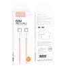 Kabel USB-C to USB-C - Hoco, X104 Source 60W/3A 200cm Pink
