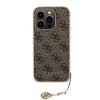 Ochranný kryt na iPhone 15 Pro - Guess, 4G Charms Brown