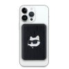 Powerbanka s MagSafe pro iPhone - Karl Lagerfeld, Embossed Choupette Head MagSafe 5000mAh Black