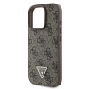 Ochranný kryt s crossbody popruhem na iPhone 16 Pro MAX - Guess, 4G Strass Triangle Metal Logo Brown