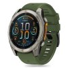 Řemínek pro Garmin Fenix 5 / 6 / 6 PRO / 7 / 8 (47mm) / E - Tech-Protect, Silicone Line Military Green