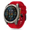 Řemínek pro Garmin Fenix 5 / 6 / 6 PRO / 7 / 8 (47mm) / E - Tech-Protect, Silicone Line Red